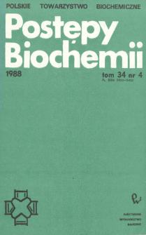 Postępy biochemii, Tom 34, Nr 4
