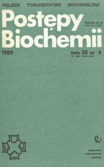 Postępy biochemii, Tom 35, Nr 4