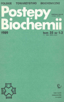 Postępy biochemii, Tom 35, Nr 1-2