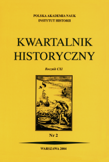 Kwartalnik Historyczny R. 111 nr 2 (2004), Recenzje