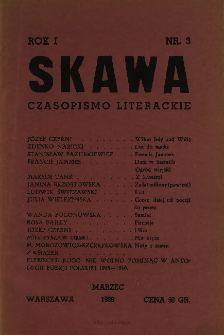 Skawa : czasopismo literackie 1939 N.3