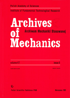 Archives of Mechanics Vol. 47 nr 5 (1995)