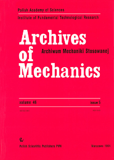 Archives of Mechanics Vol. 46 nr 5 (1994)
