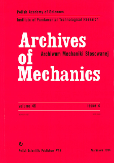 Archives of Mechanics Vol. 46 nr 4 (1994)