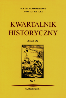 Kwartalnik Historyczny. R. 111 nr 3 (2004), Recenzje