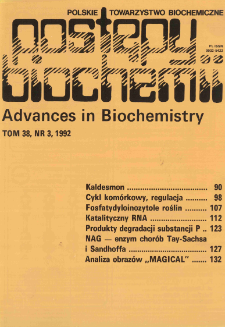 Postępy biochemii, Tom 38, Nr 3