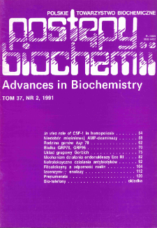 Postępy biochemii, Tom 37, Nr 2