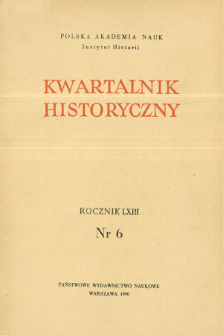 Kwartalnik Historyczny R. 63 nr 6 (1956), Korespondencja