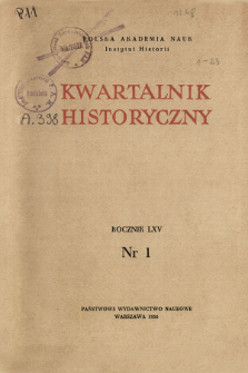 Kwartalnik Historyczny R. 65 nr 1 (1958), Zapiski bibliograficzne