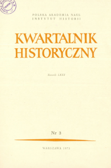 Kwartalnik Historyczny R. 80 nr 3 (1973), Listy do redakcji