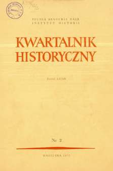 Kwartalnik Historyczny R. 82 nr 2 (1975), Recenzje