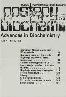 Postępy biochemii, Tom 41, Nr 2