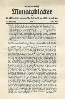 Monatsblätter Jhrg. 52, H. 4 (1938)