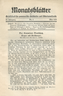 Monatsbl&auml;tter Jhrg. 52, H. 5 (1938)