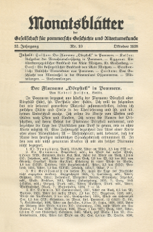 Monatsbl&auml;tter Jhrg. 52, H. 10 (1938)