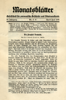 Monatsbl&auml;tter Jhrg. 55, H. 4-6 (1941)