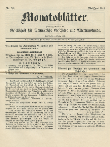Monatsblätter Jhrg. 32, H. 5/6 (1918)