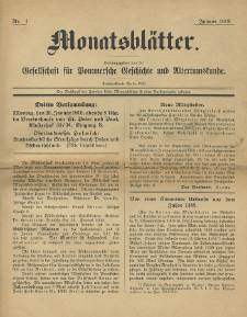 Monatsbl&auml;tter Jhrg. 33, H. 1 (1919)