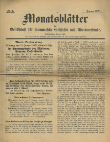Monatsblätter Jhrg. 39, H. 1 (1925)
