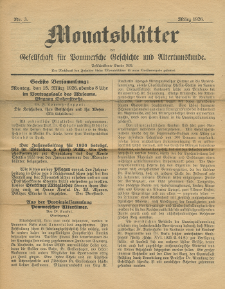 Monatsbl&auml;tter Jhrg. 40, H. 3 (1926)