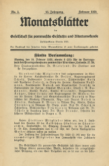 Monatsbl&auml;tter Jhrg. 43, H. 2 (1929)