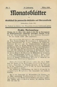 Monatsblätter Jhrg. 43, H. 3 (1929)