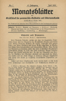 Monatsblätter Jhrg. 47, H. 7 (1933)