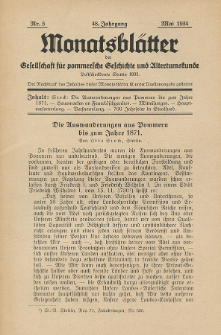 Monatsblätter Jhrg. 48, H. 5 (1934)