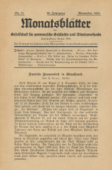 Monatsblätter Jhrg. 48, H. 11 (1934)