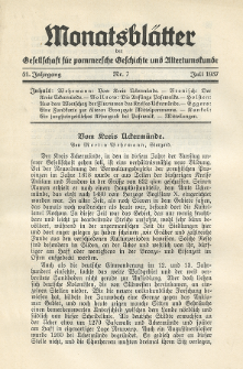 Monatsblätter Jhrg. 51, H. 7 (1937)