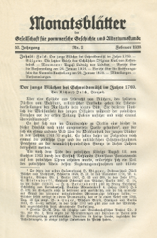 Monatsblätter Jhrg. 52, H. 2 (1938)