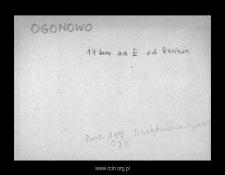 Ogonowo. Files of Niedzborz district in the Middle Ages. Files of Historico-Geographical Dictionary of Masovia in the Middle Ages