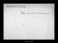 Rykaczewo. Files of Niedzborz district in the Middle Ages. Files of Historico-Geographical Dictionary of Masovia in the Middle Ages