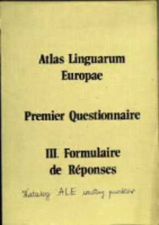 Kartoteka Atlasu językowego Europy; Punkty
