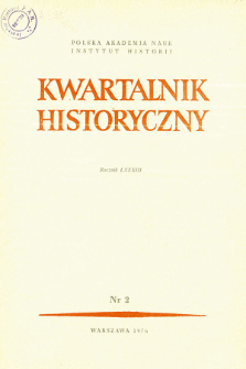 Kwartalnik Historyczny R. 83 nr 2 (1976), Recenzje