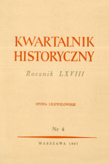 Kwartalnik Historyczny R. 68 nr 4 (1961), Title pages, Contents