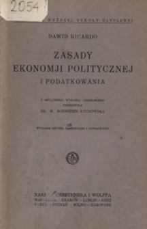 Zasady ekonomji politycznej i podatkowania