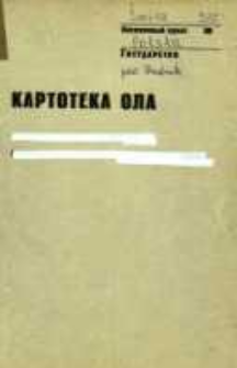 Kartoteka Ogólnosłowiańskiego atlasu językowego (OLA); Śmicz (288)