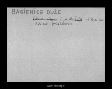 Bagienice Duże. Files of Szrensk district in the Middle Ages. Files of Historico-Geographical Dictionary of Masovia in the Middle Ages