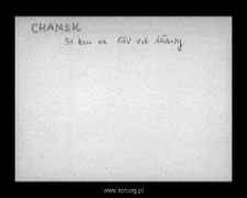 Chamsk. Files of Szrensk district in the Middle Ages. Files of Historico-Geographical Dictionary of Masovia in the Middle Ages