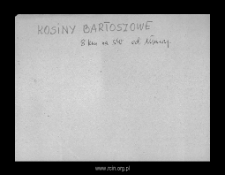 Kosiny Bartoszowe. Files of Szrensk district in the Middle Ages. Files of Historico-Geographical Dictionary of Masovia in the Middle Ages