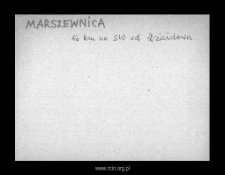 Marszewnica. Files of Szrensk district in the Middle Ages. Files of Historico-Geographical Dictionary of Masovia in the Middle Ages