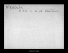 Niegocin. Files of Szrensk district in the Middle Ages. Files of Historico-Geographical Dictionary of Masovia in the Middle Ages