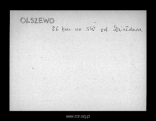Olszewo. Files of Szrensk district in the Middle Ages. Files of Historico-Geographical Dictionary of Masovia in the Middle Ages