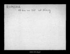 Rumoka. Files of Szrensk district in the Middle Ages. Files of Historico-Geographical Dictionary of Masovia in the Middle Ages