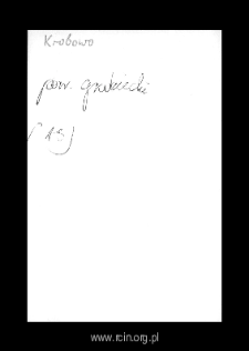 Krob&oacute;w. Files of Grojec district in the Middle Ages. Files of Historico-Geographical Dictionary of Masovia in the Middle Ages