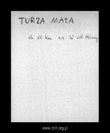 Turza Mała. Files of Szrensk district in the Middle Ages. Files of Historico-Geographical Dictionary of Masovia in the Middle Ages