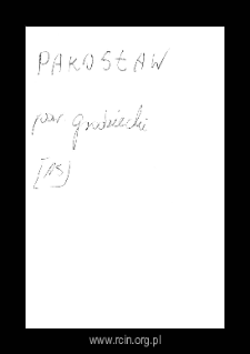 Pakosław. Files of Grojec district in the Middle Ages. Files of Historico-Geographical Dictionary of Masovia in the Middle Ages