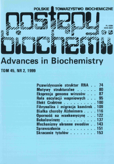 Postępy biochemii, Tom 45, Nr 2