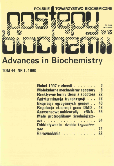 Postępy biochemii, Tom 44, Nr 1